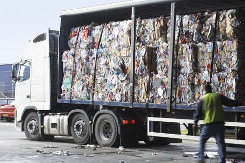 Stylish living room furniture ready for disposal in Notting Hill